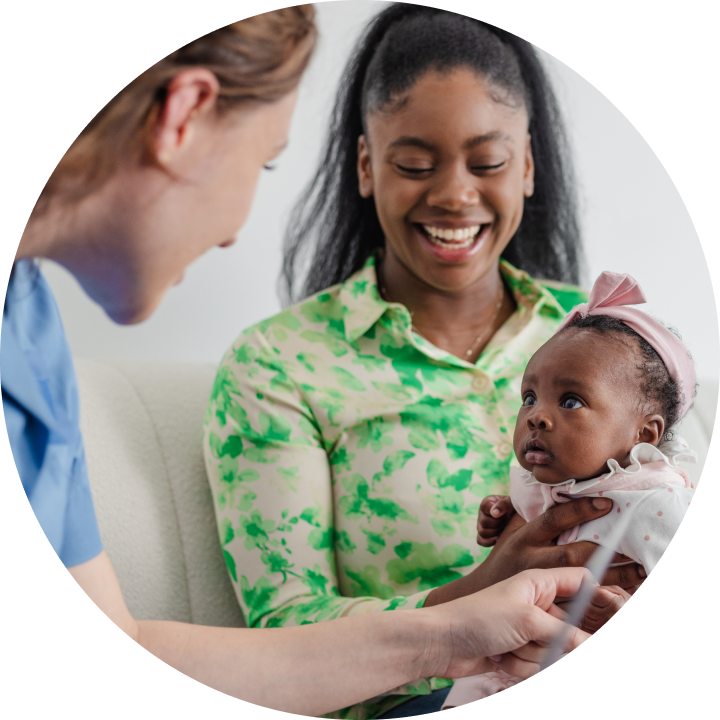 Woman and baby