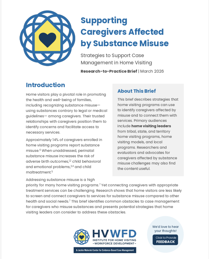 Research brief titled “Supporting Caregivers Affected by Substance Misuse.”